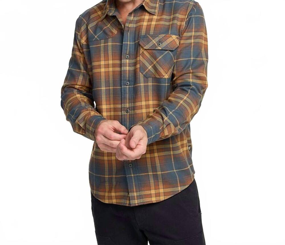 NEW HOWLER BROTHERS harkers flannel shirt in kempton plaid/stargazer
